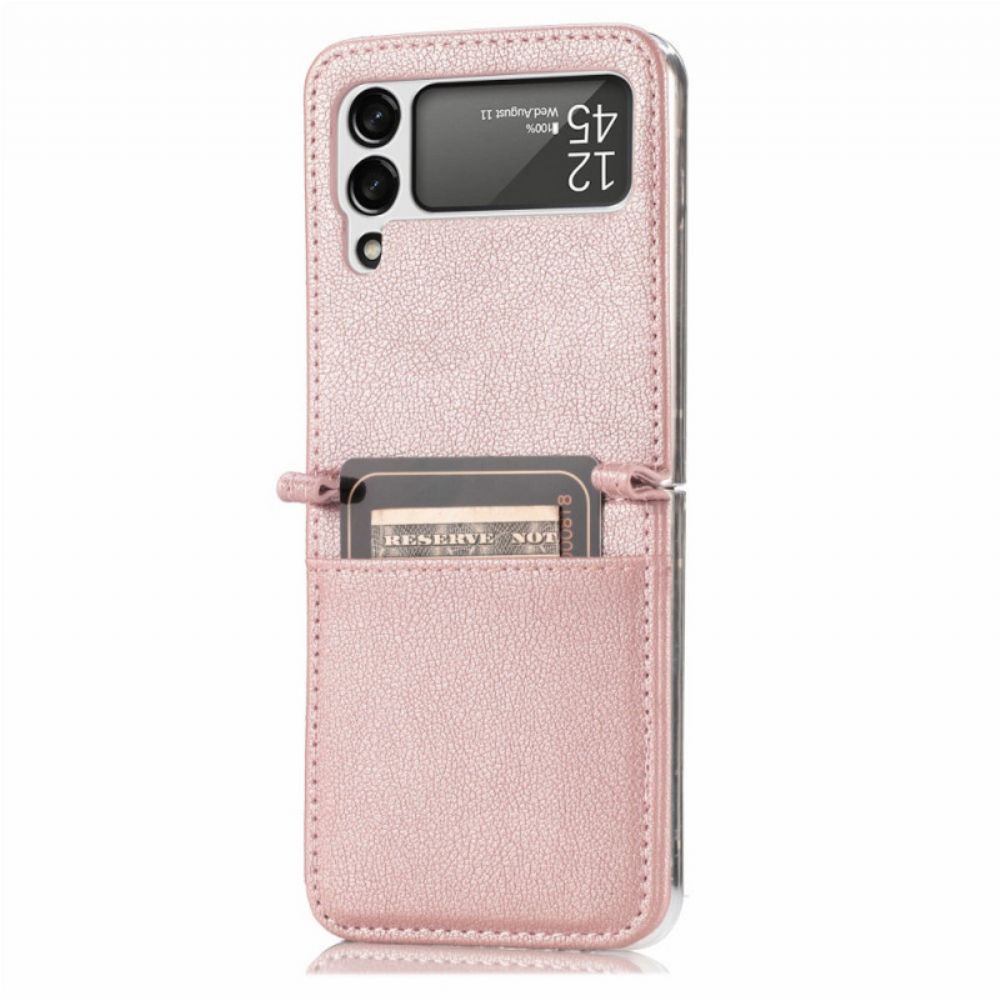 Hülle Für Samsung Galaxy Z Flip 3 5G Flip Case Kartenetui Mit Lederstruktur
