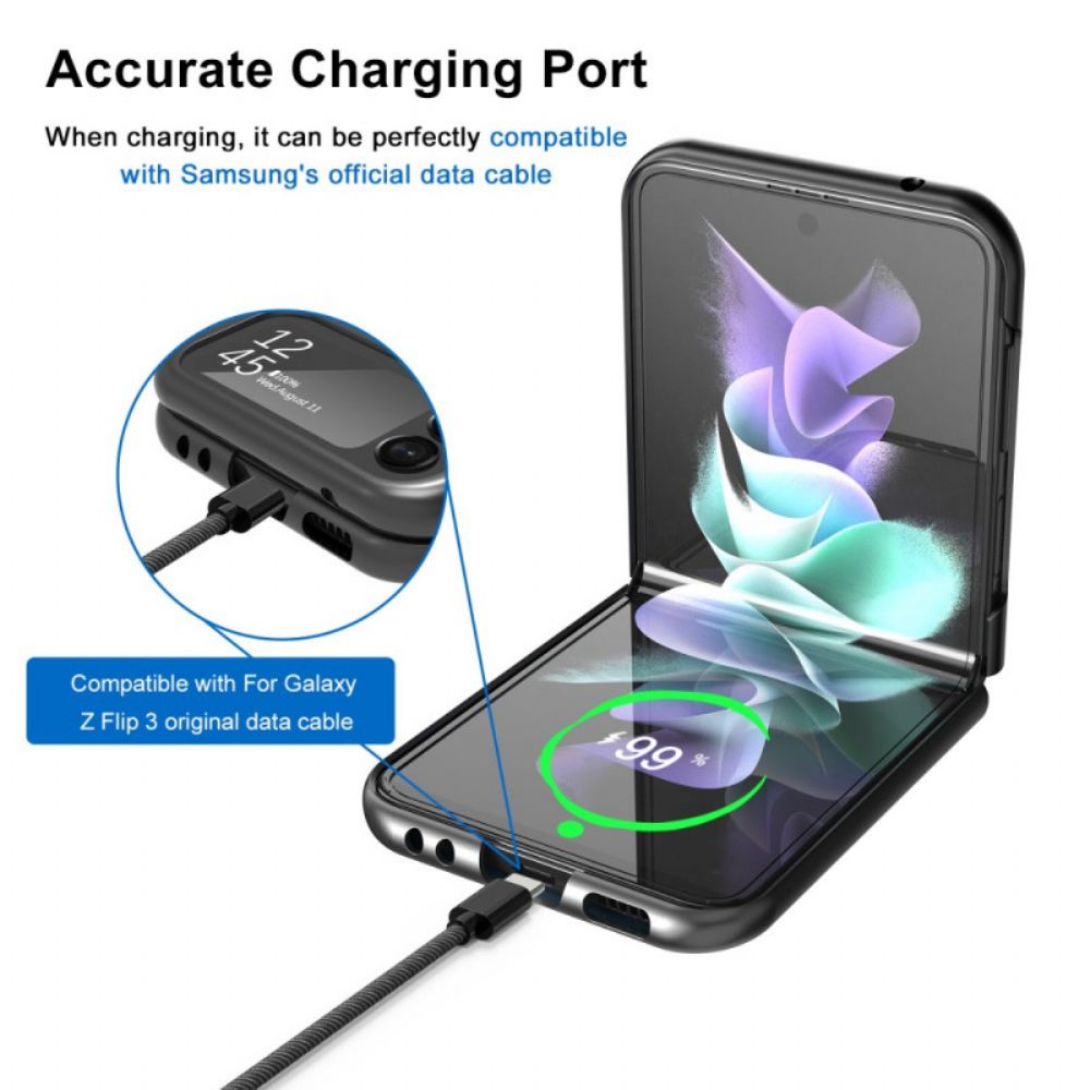 Hülle Für Samsung Galaxy Z Flip 3 5G Flip Case Kohlefaser Lc.imeeke