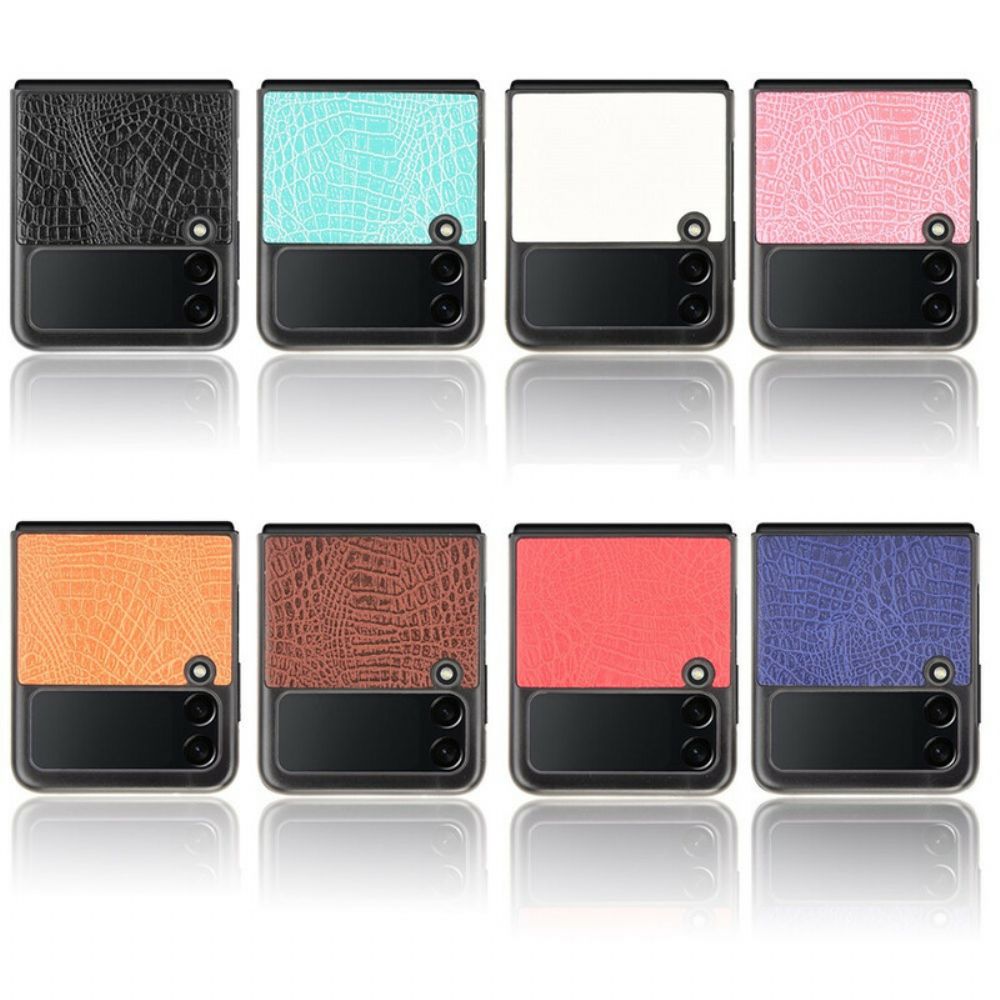 Hülle Für Samsung Galaxy Z Flip 3 5G Flip Case Krokodilleder-effekt