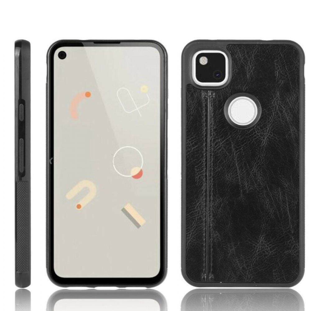 Hülle Für Google Pixel 4a Nähte Lederoptik