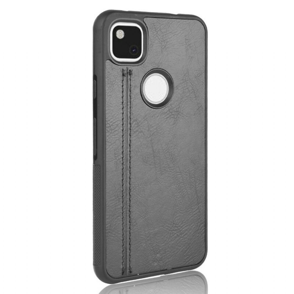 Hülle Für Google Pixel 4a Nähte Lederoptik