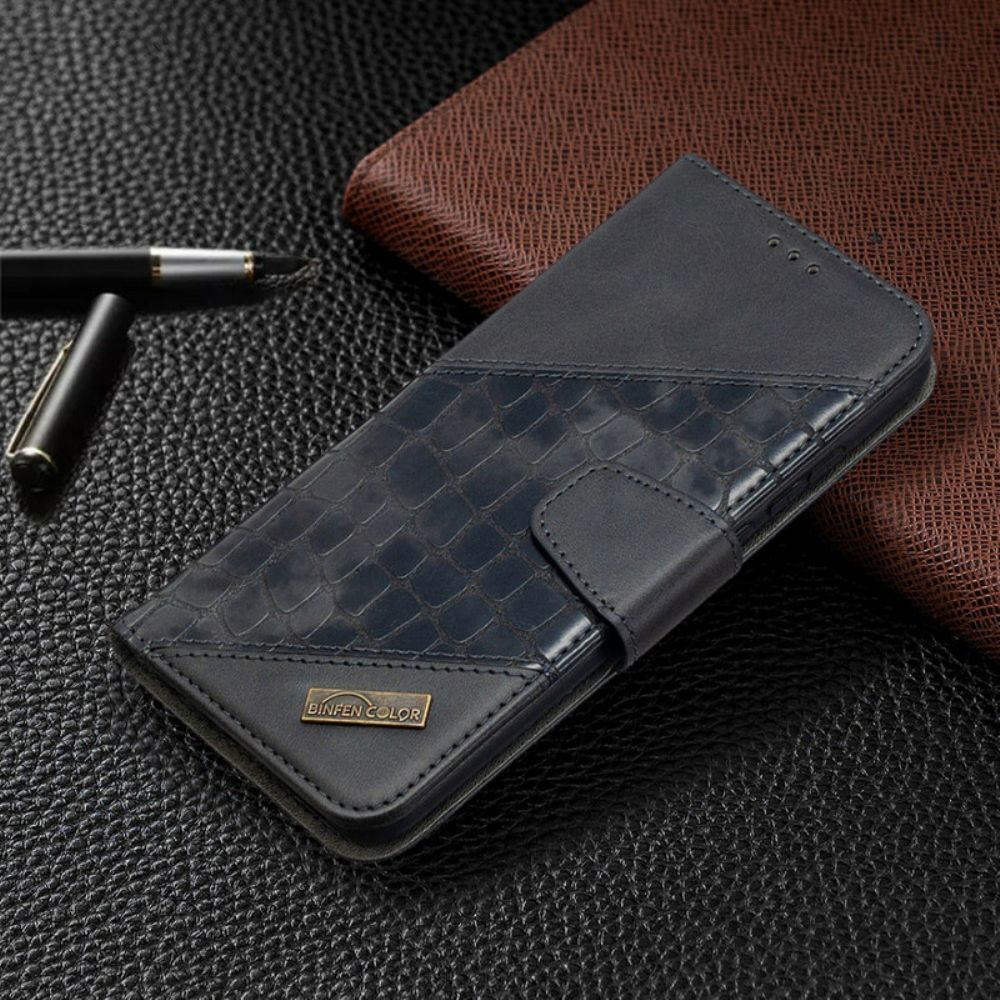 Flip Case Für Honor 9X Lite Klassischer Krokodilleder-effekt
