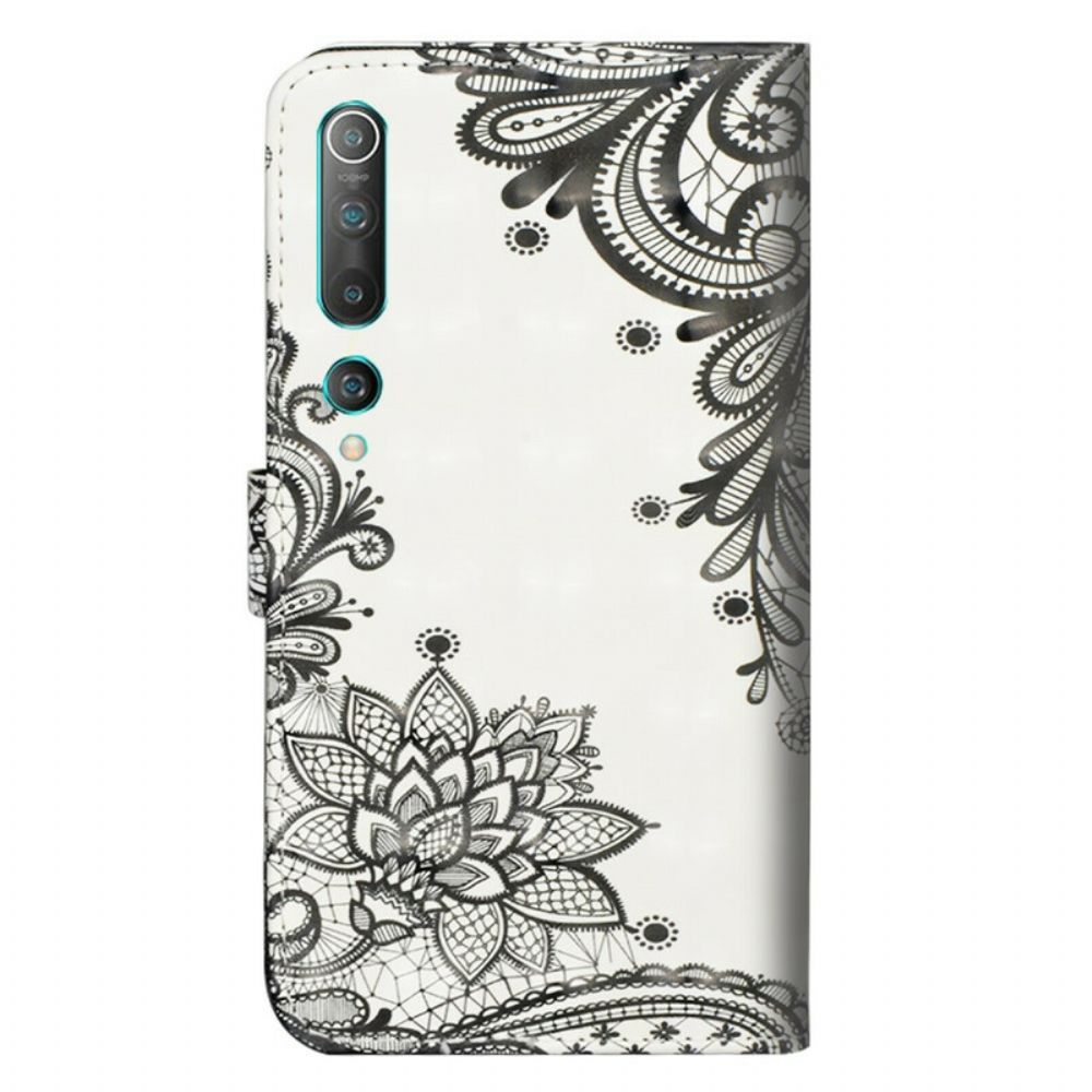 Flip Case Für Xiaomi Mi 10 / 10 Pro Blumenmandala Aus Spitze