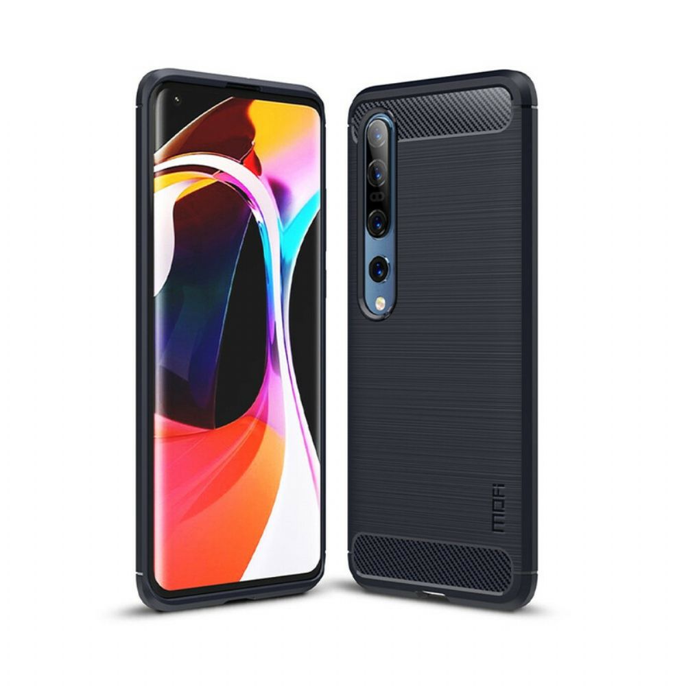 Hülle Für Xiaomi Mi 10 / 10 Pro Mofi Gebürstete Kohlefaser