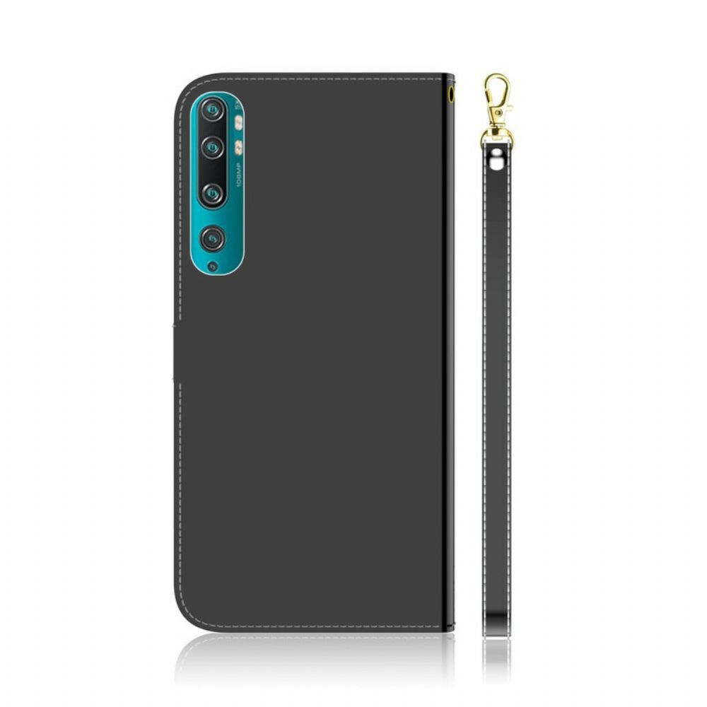 Lederhüllen Für Xiaomi Mi 10 / 10 Pro Spiegelabdeckung Aus Kunstleder
