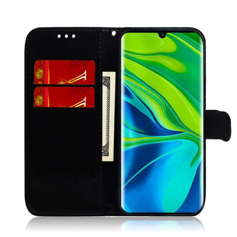 Lederhüllen Für Xiaomi Mi 10 / 10 Pro Spiegelabdeckung Aus Kunstleder