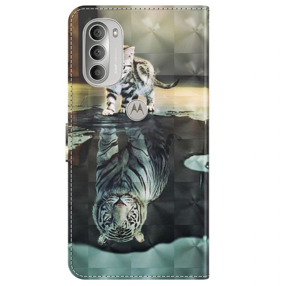 Flip Case Für Moto G51 5G Ernst Der Tiger