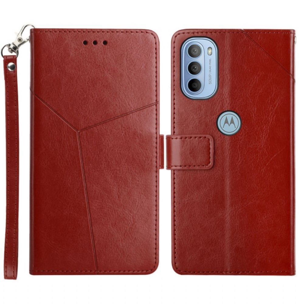 Lederhüllen Für Moto G51 5G Lederoptik Geo Y Design