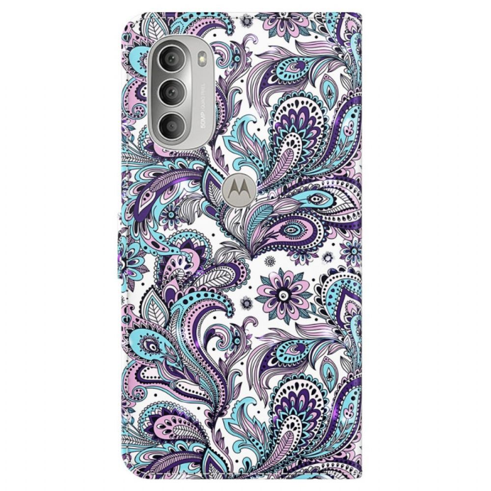 Lederhüllen Für Moto G51 5G Paisley-muster