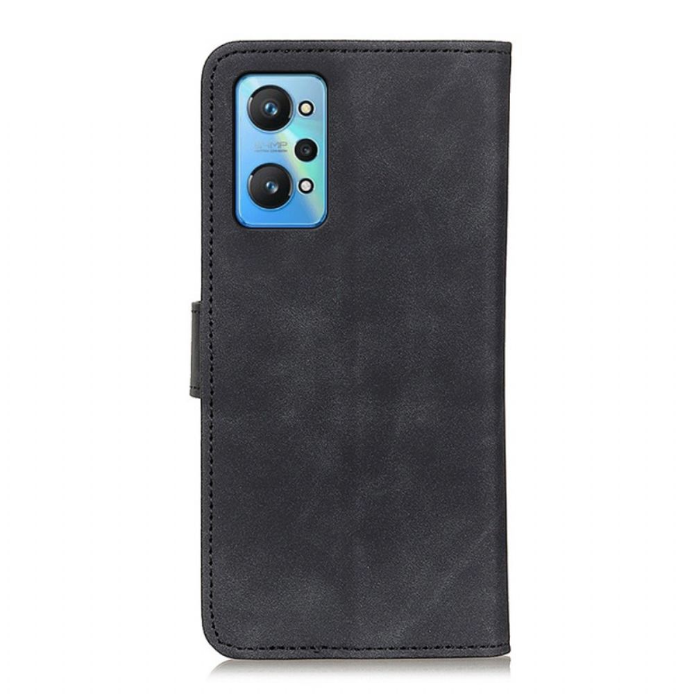 Flip Case Für Realme GT Neo 3T / Neo 2 Vintage Matter Ledereffekt Khazneh