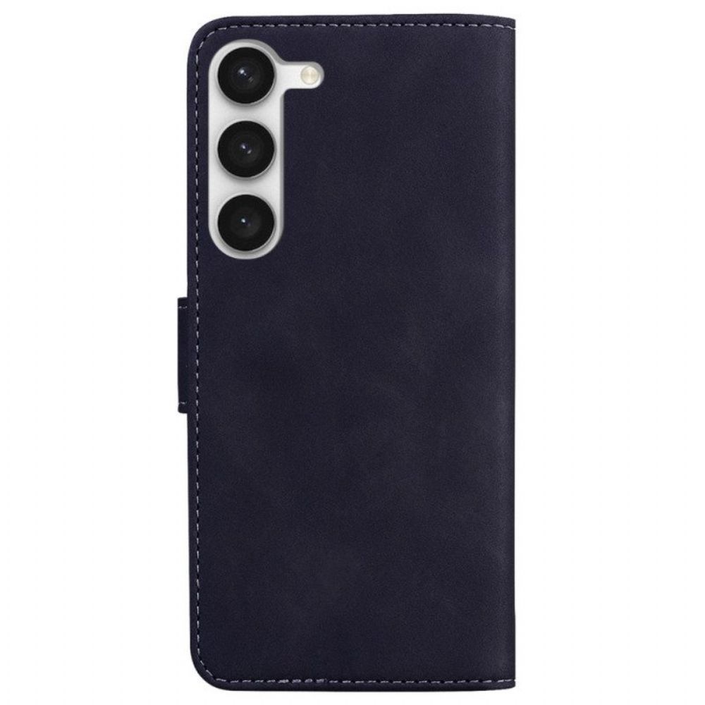 Lederhüllen Für Samsung Galaxy S23 5G Einfarbiges Design
