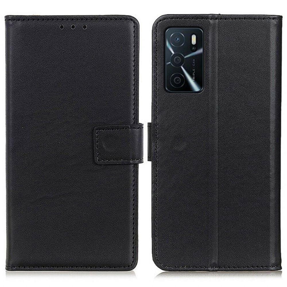 Flip Case Für Oppo A16 / A16s Einfaches Kunstleder