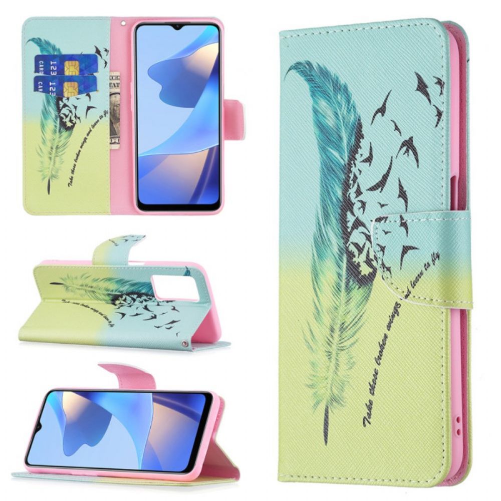 Flip Case Für Oppo A16 / A16s Feder Fliegen Lernen