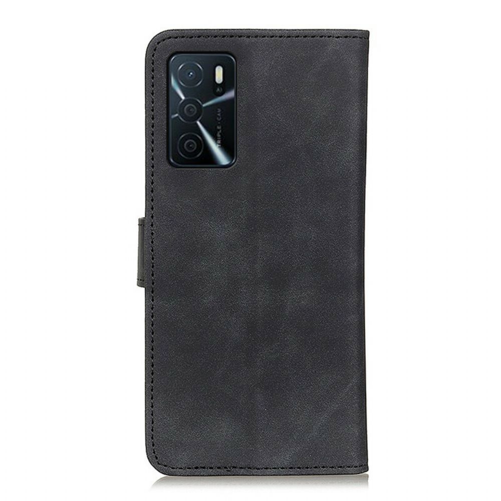 Flip Case Für Oppo A16 / A16s Matter Vintage-leder-effekt Khazneh