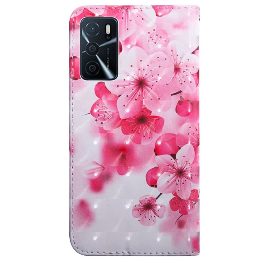 Flip Case Für Oppo A16 / A16s Rosa Blumen