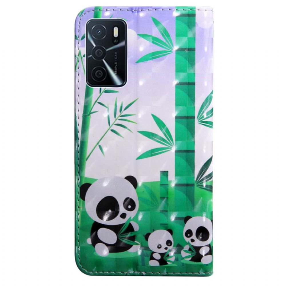 Lederhüllen Für Oppo A16 / A16s Panda-familie