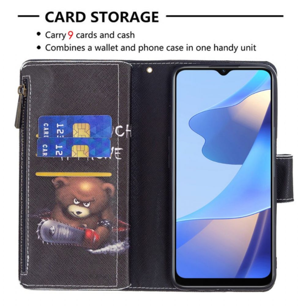 Lederhüllen Für Oppo A16 / A16s Tasche Mit Reißverschluss