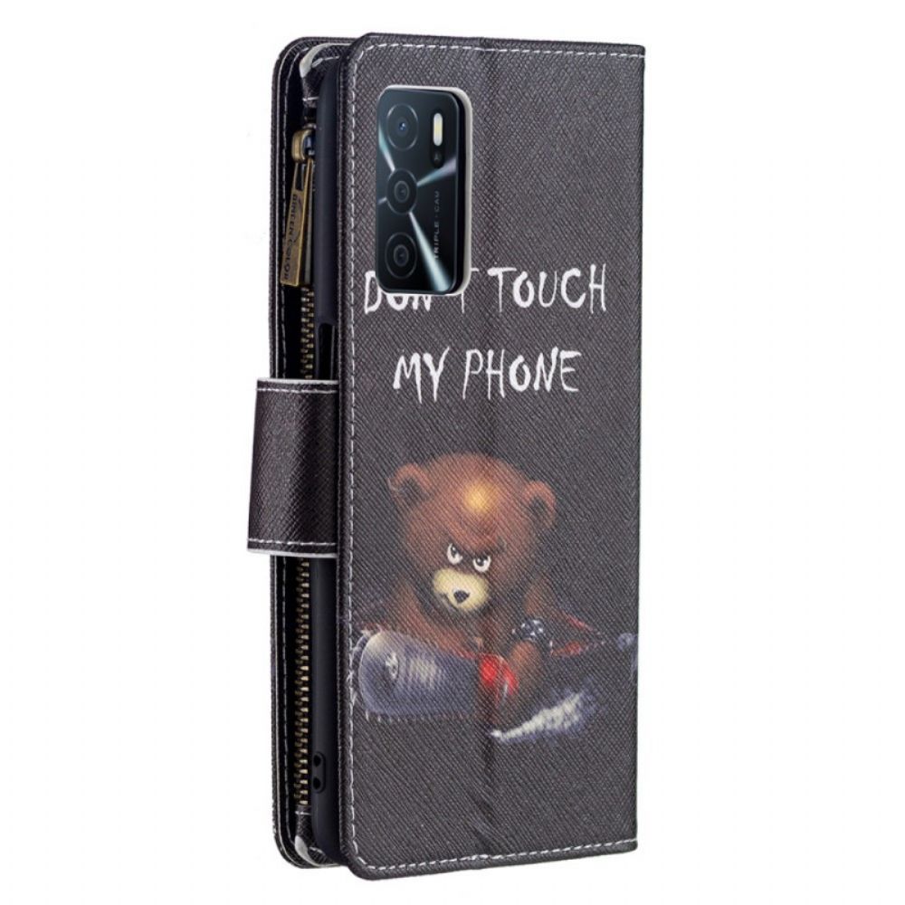 Lederhüllen Für Oppo A16 / A16s Tasche Mit Reißverschluss