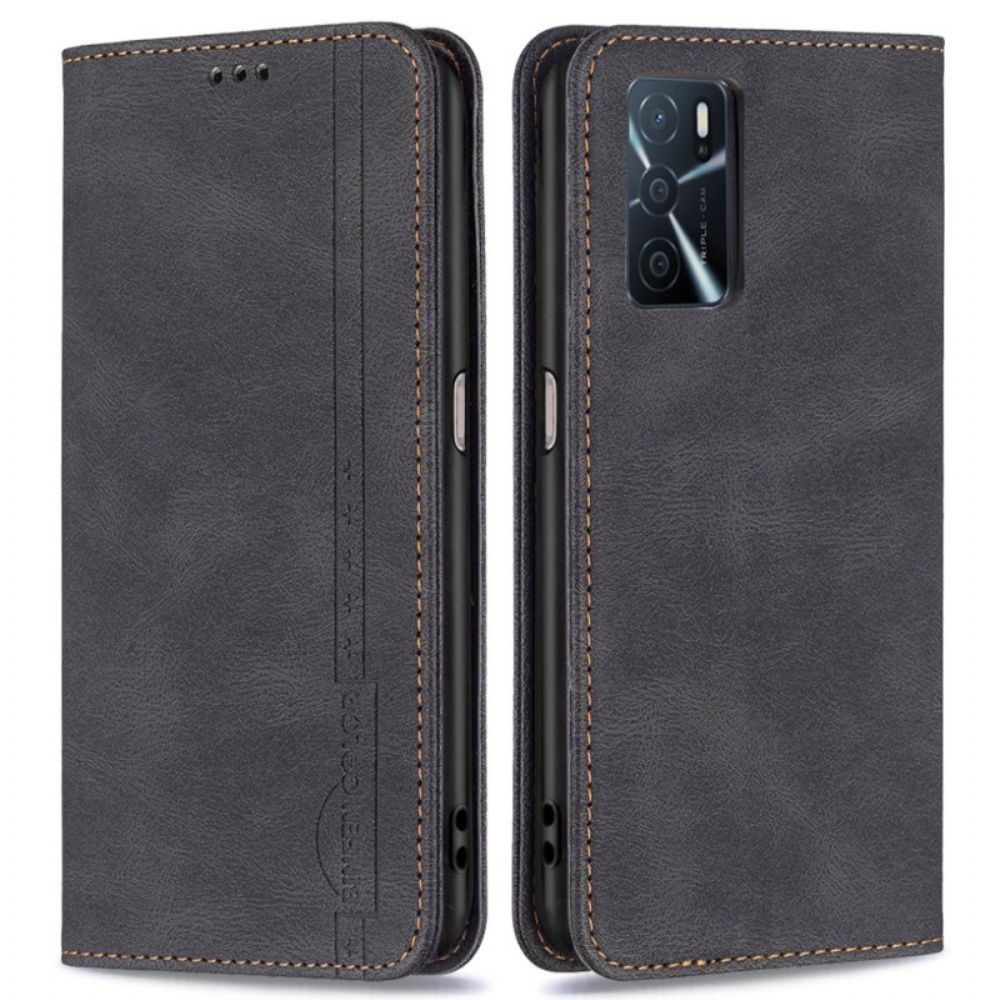 Schutzhülle Für Oppo A16 / A16s Flip Case Binfen Color Rfid Nähen