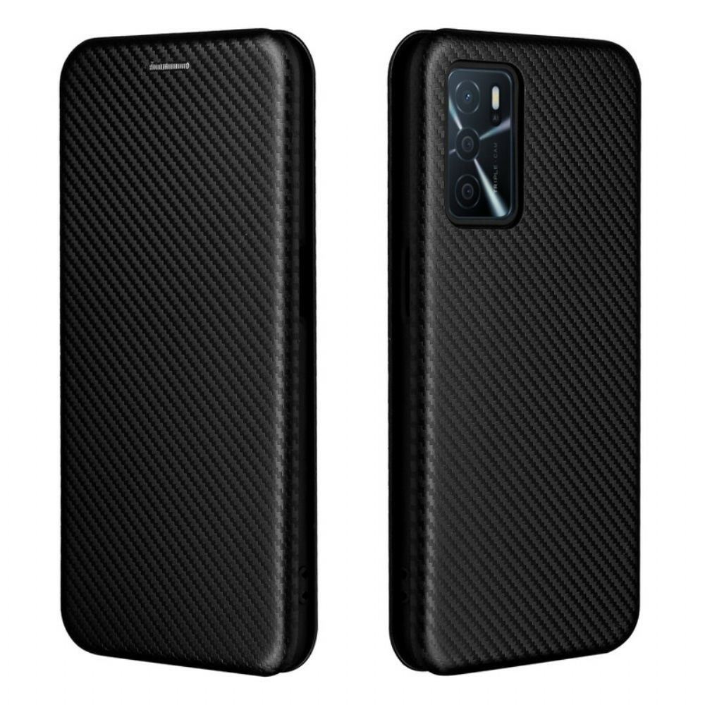 Schutzhülle Für Oppo A16 / A16s Flip Case Farbiges Carbon-silikon