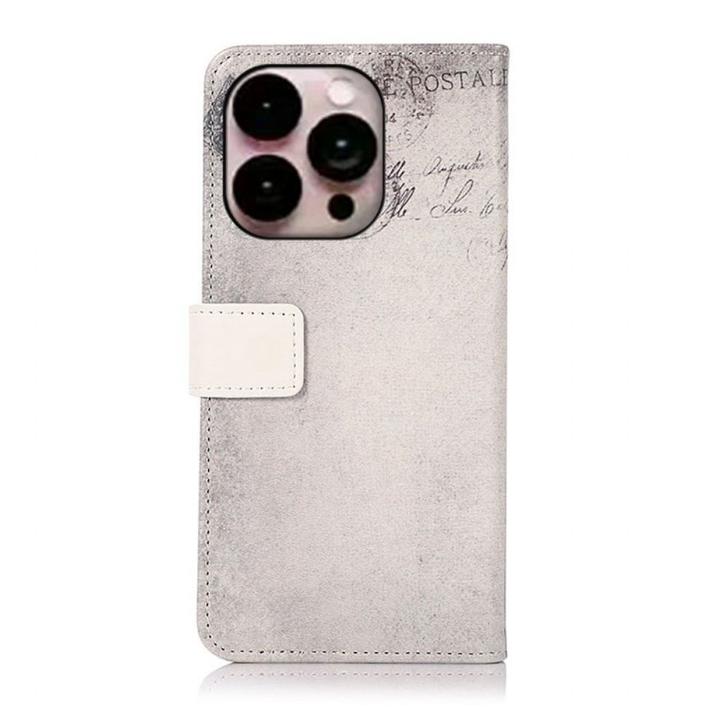 Flip Case Für iPhone 14 Pro Max Reisekat