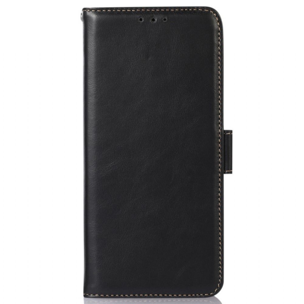 Flip Case Für iPhone 14 Pro Max Rfid-funktion Aus Echtem Leder