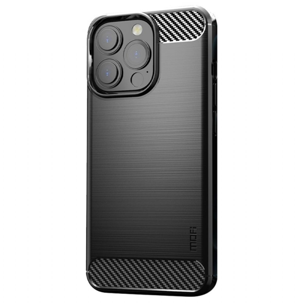 Handyhülle Für iPhone 14 Pro Max Mofi Gebürstete Kohlefaser