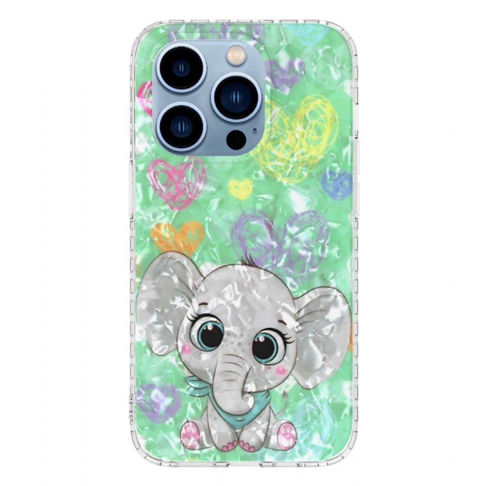 Handyhülle Für iPhone 14 Pro Max Stylischer Elefant
