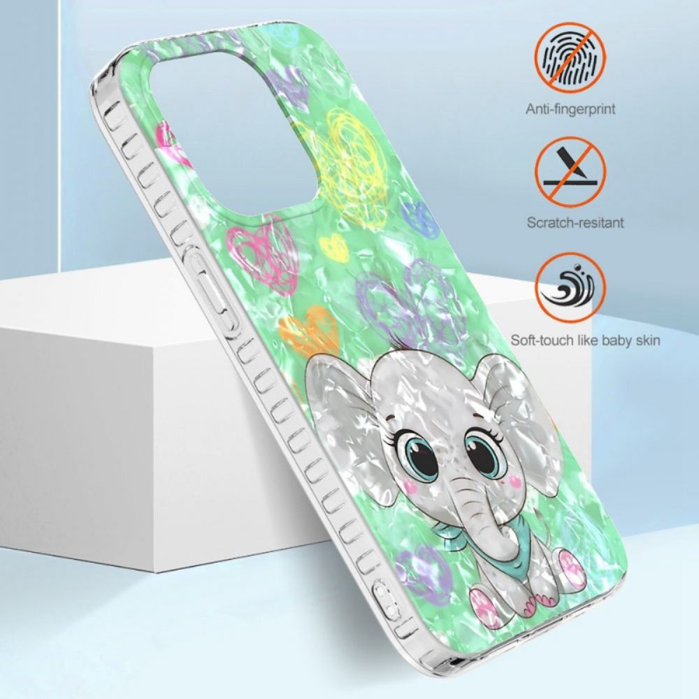 Handyhülle Für iPhone 14 Pro Max Stylischer Elefant