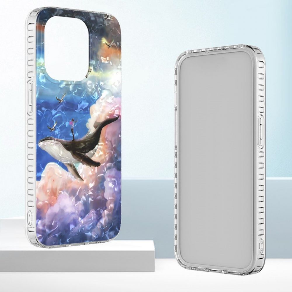 Handyhülle Für iPhone 14 Pro Max Stylischer Wal