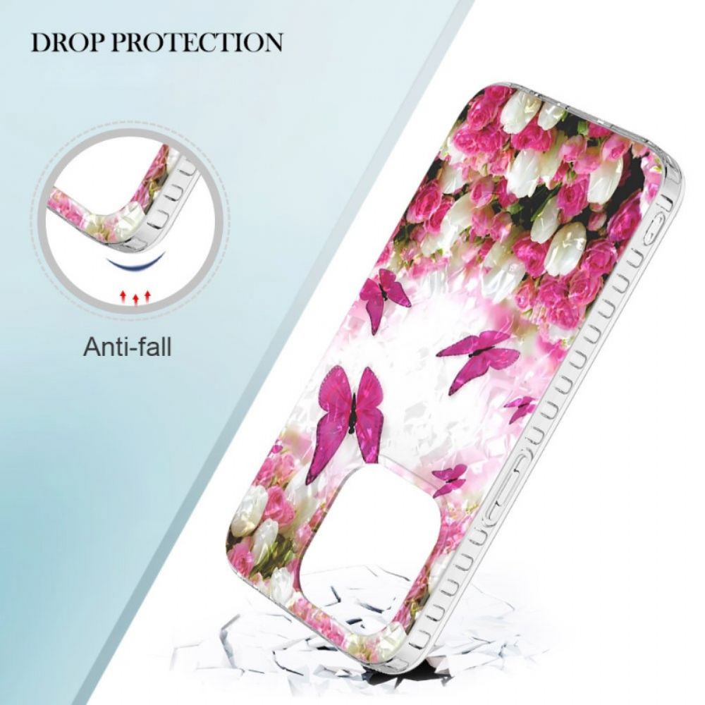Hülle Für iPhone 14 Pro Max Stylische Schmetterlinge
