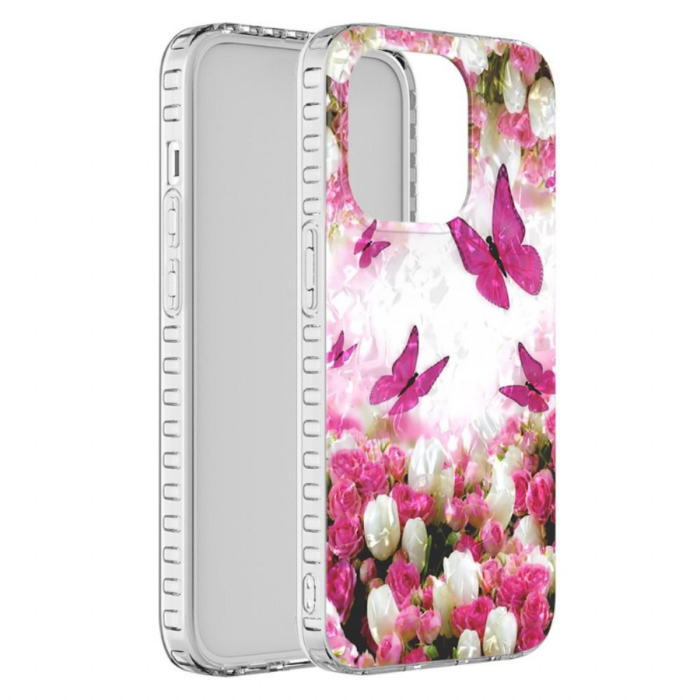 Hülle Für iPhone 14 Pro Max Stylische Schmetterlinge