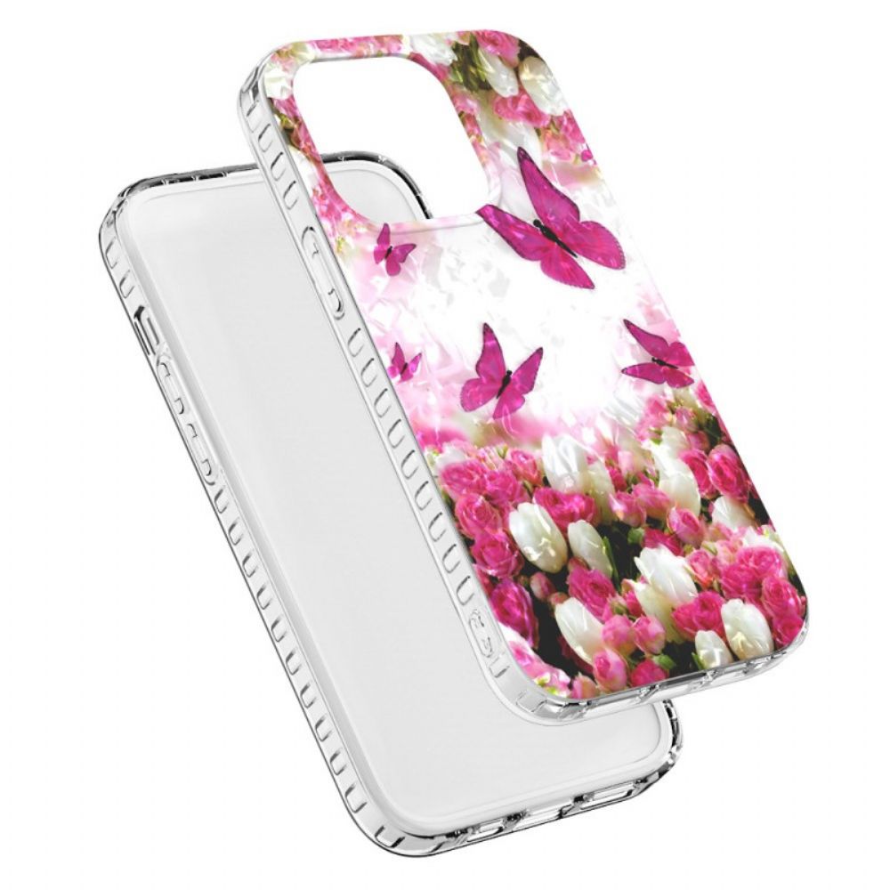 Hülle Für iPhone 14 Pro Max Stylische Schmetterlinge