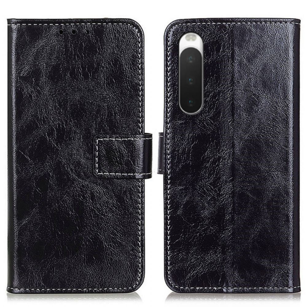 Flip Case Für Sony Xperia 10 IV Mit Nähten Bemalt