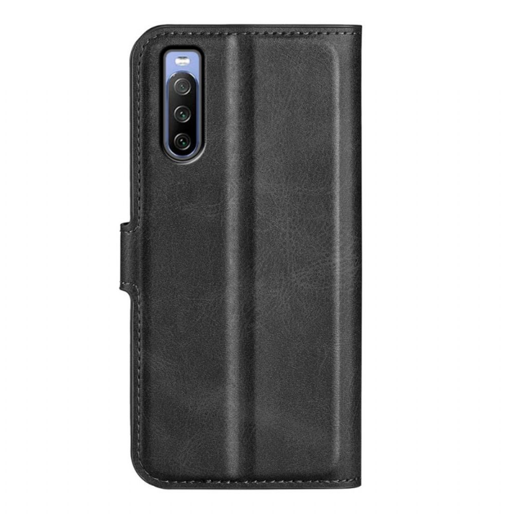Flip Case Für Sony Xperia 10 IV Retro-leder-effekt