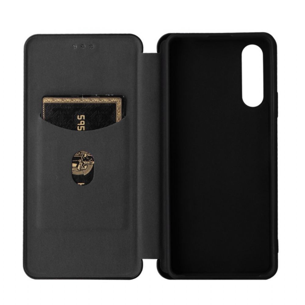 Schutzhülle Für Sony Xperia 10 IV Flip Case Kohlefaserstruktur