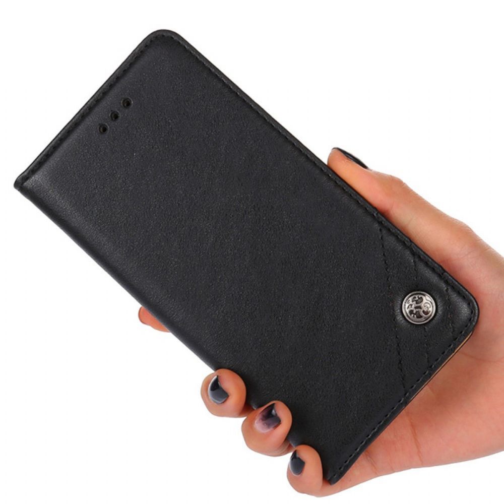 Schutzhülle Für Sony Xperia 10 IV Flip Case Kunstleder Zierniete