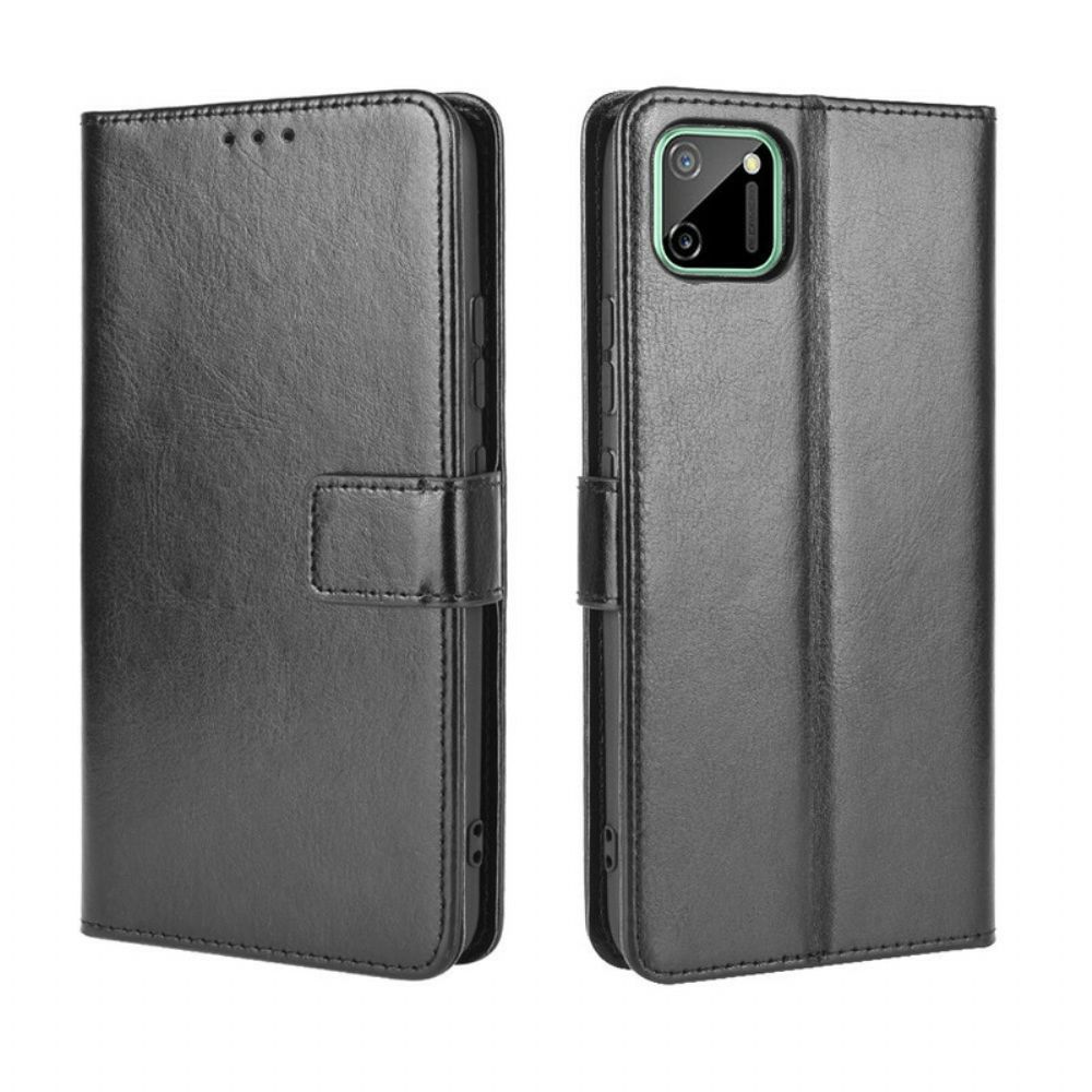 Lederhüllen Für Realme C11 Auffälliges Kunstleder