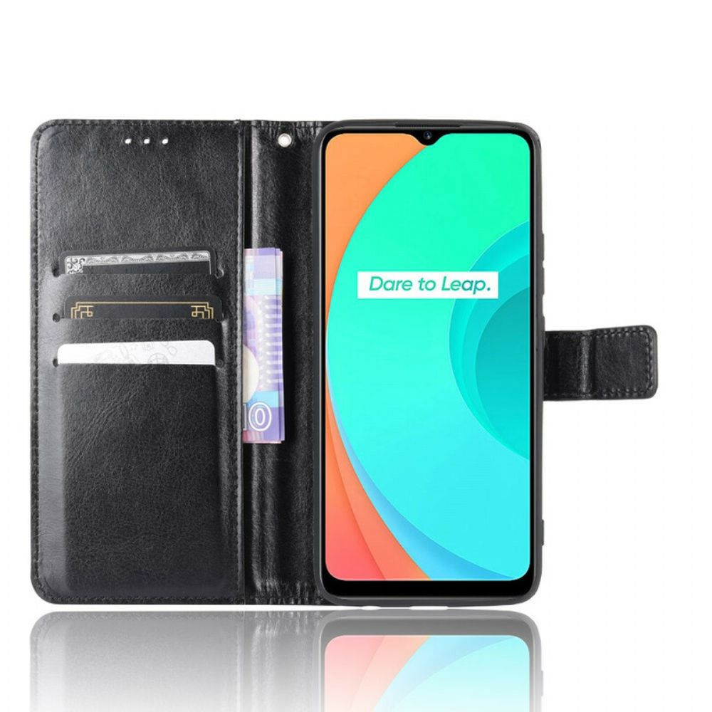 Lederhüllen Für Realme C11 Auffälliges Kunstleder