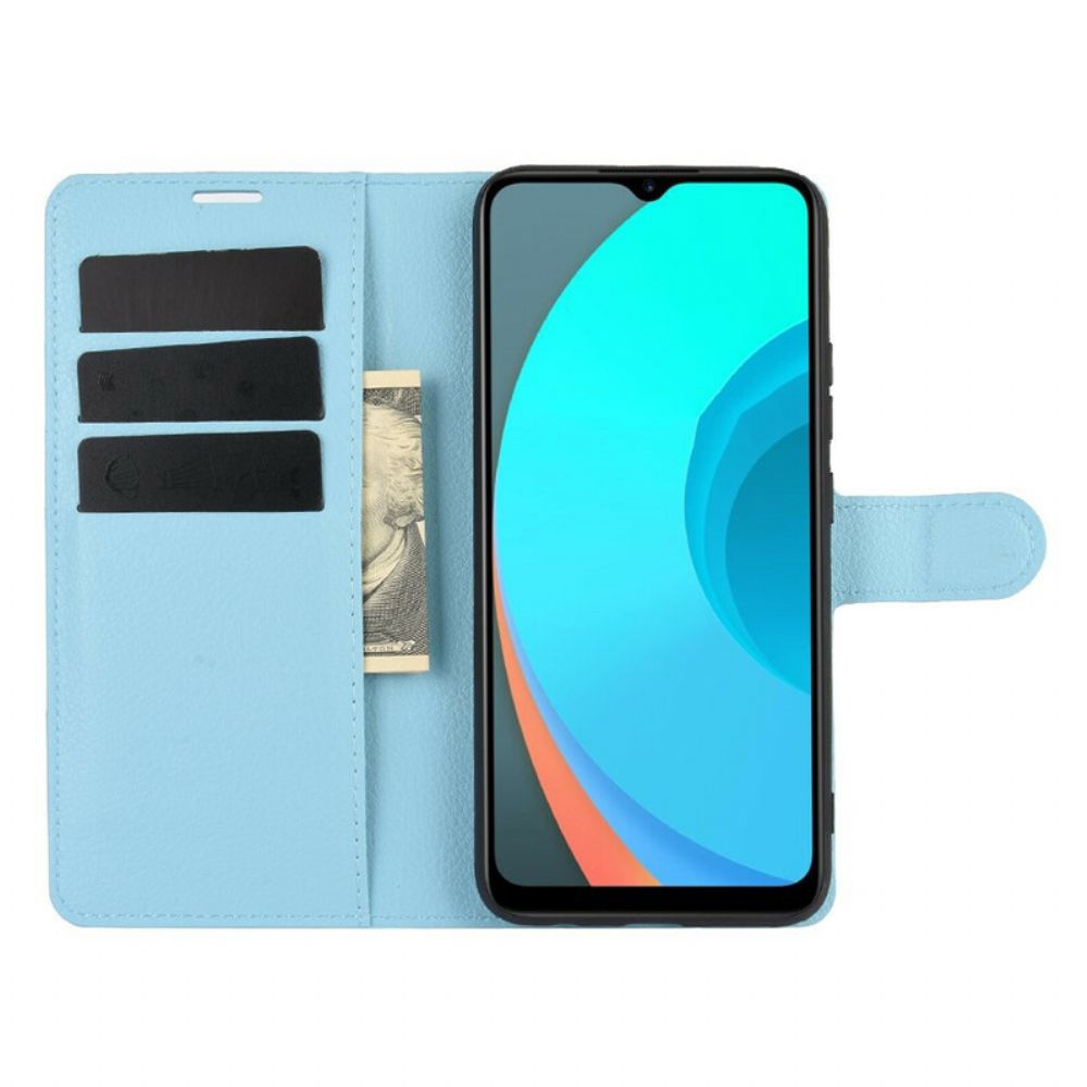 Lederhüllen Für Realme C11 Klassischer Litschi-effekt