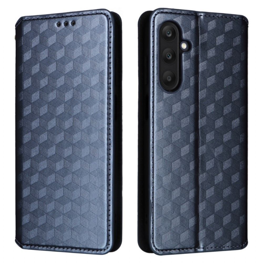 Flip Case Samsung Galaxy M55 5g Handyhülle Rautenmuster