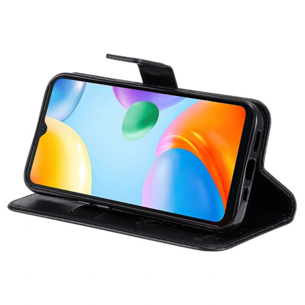 Flip Case Für Xiaomi Redmi 10C Kratzbaum Mit Trageband