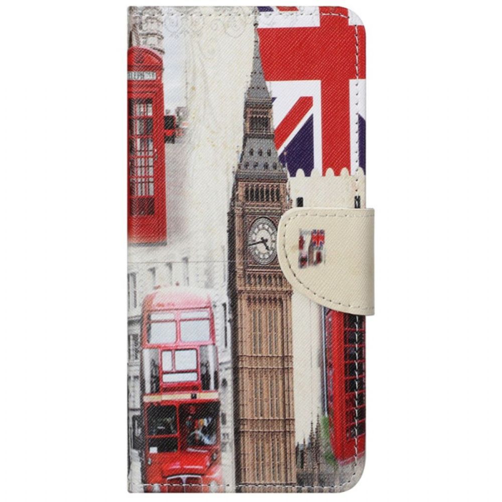 Flip Case Für Xiaomi Redmi 10C Londoner Leben