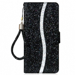 Flip Case Für Xiaomi Redmi 10C Pailletten S-design