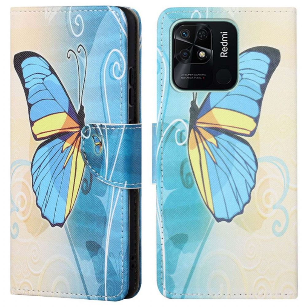 Flip Case Für Xiaomi Redmi 10C Schöne Schmetterlinge