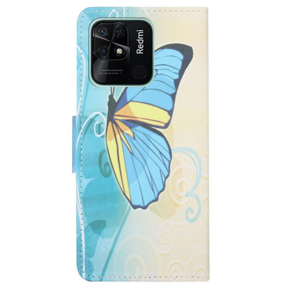Flip Case Für Xiaomi Redmi 10C Schöne Schmetterlinge