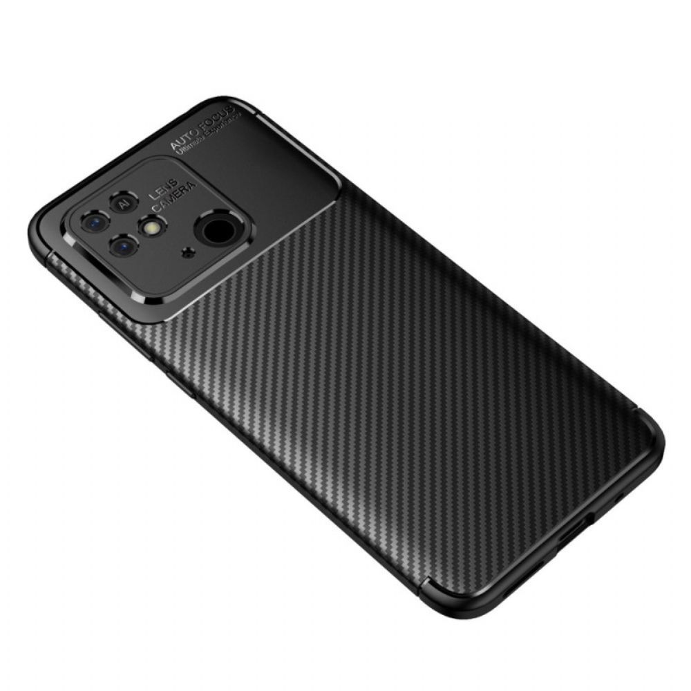 Handyhülle Für Xiaomi Redmi 10C Kohlefasertextur Flexibel