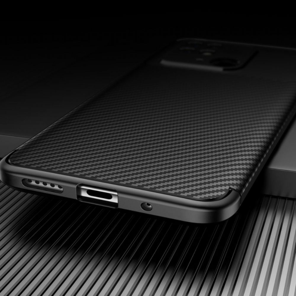 Handyhülle Für Xiaomi Redmi 10C Kohlefasertextur Flexibel