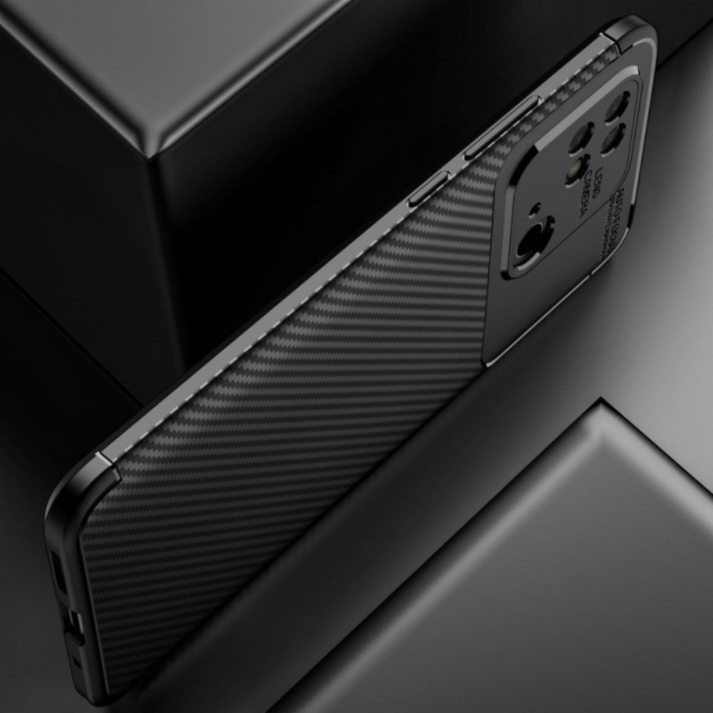 Handyhülle Für Xiaomi Redmi 10C Kohlefasertextur Flexibel