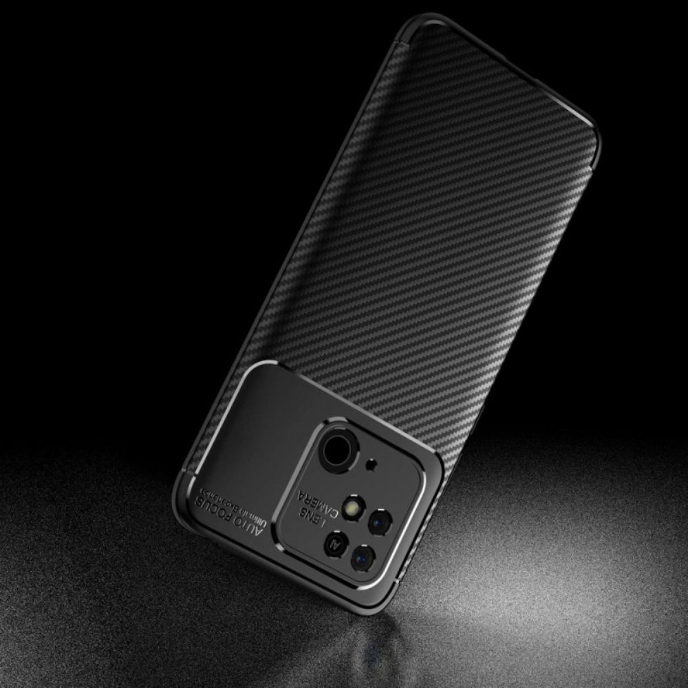 Handyhülle Für Xiaomi Redmi 10C Kohlefasertextur Flexibel